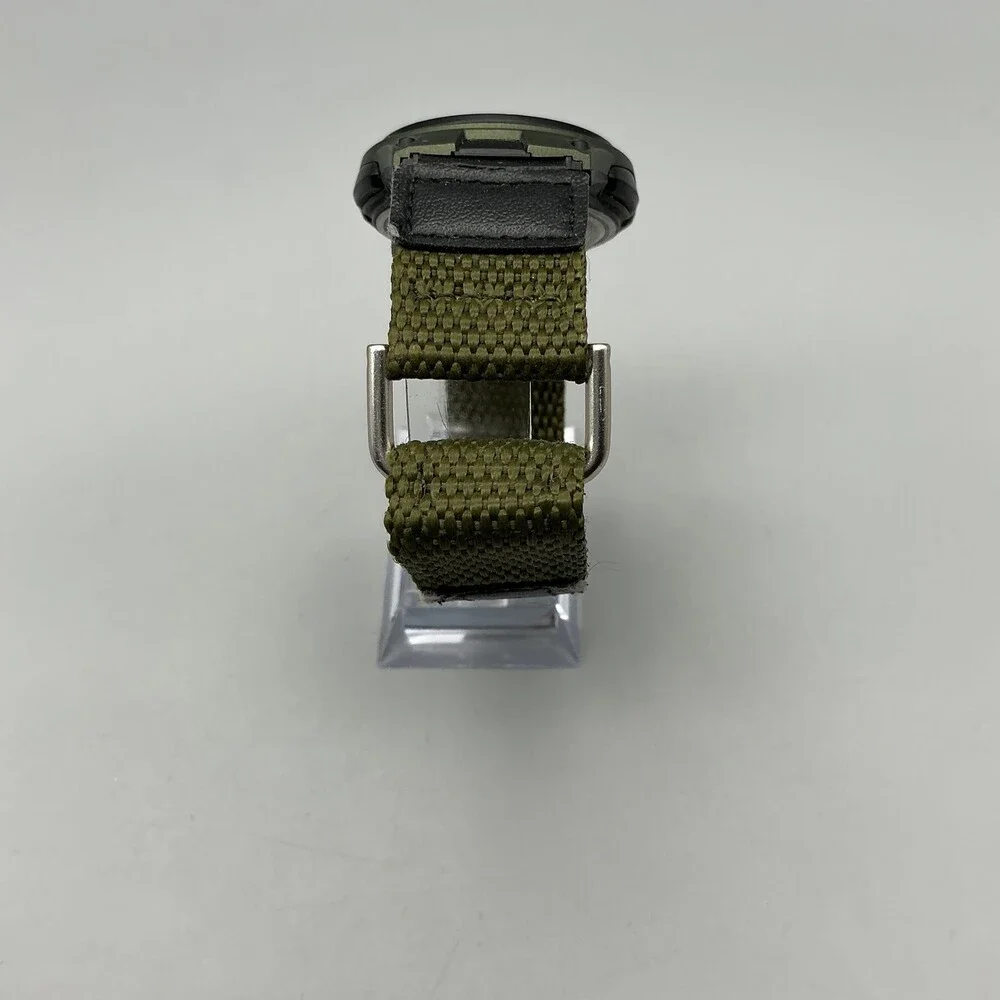 Casio 2747 AW-80 Mens Watch 40mm Beige Dial Green Telememo 30 Illuminator